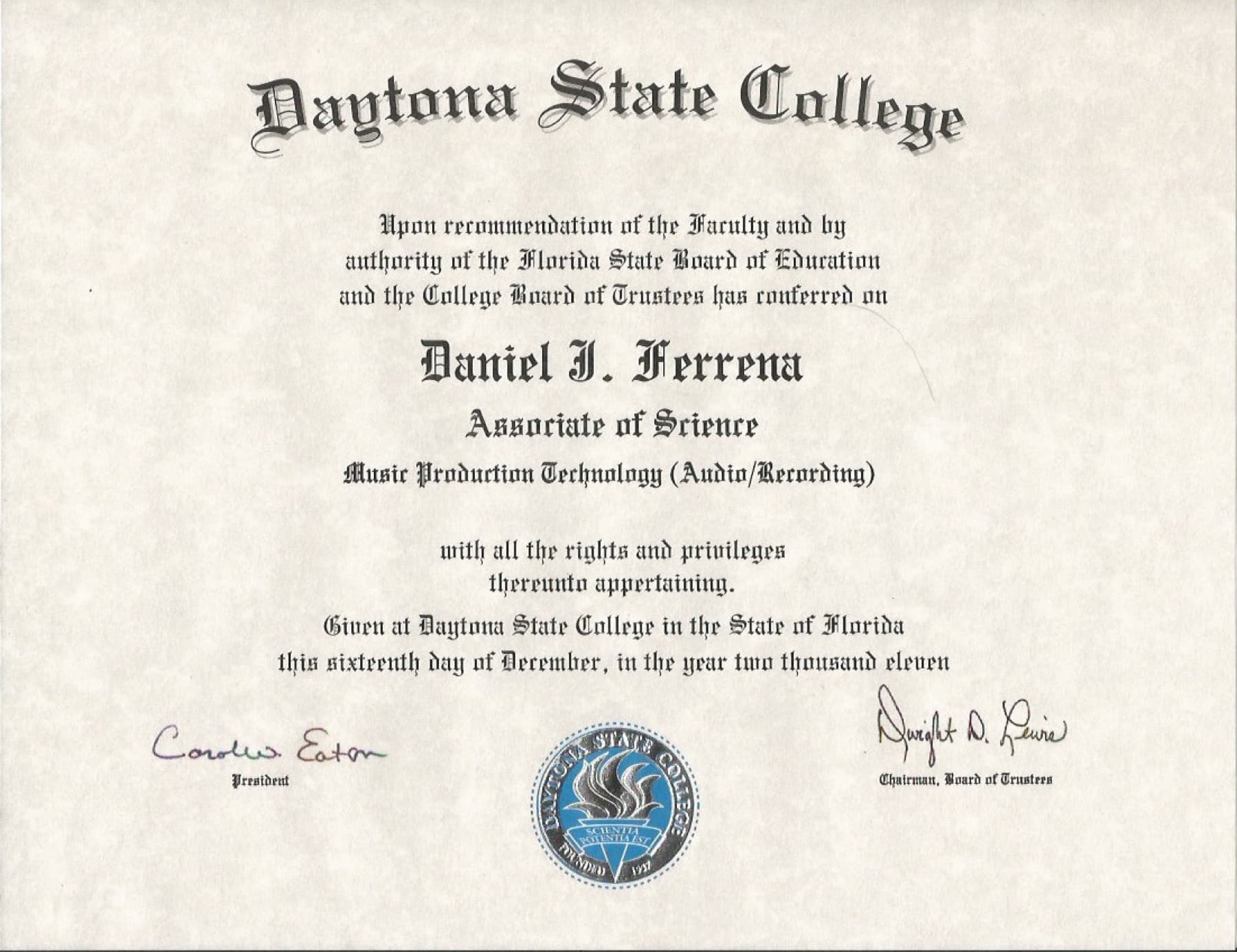Associate of Science degree